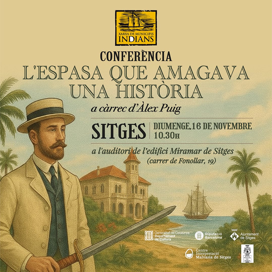 Conferència sobre els Americanos sitgetans, amb un dels seus descendents