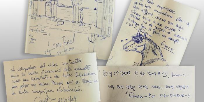 Versos, textos i dibuixos per a ressaltar la bellesa